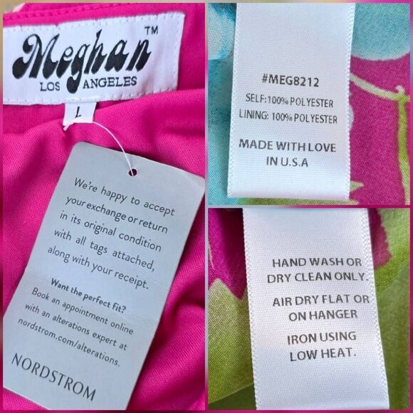 🩵NWT Meghan LA Red Watercolor Enchanted Garden Sleeveless Maxi Dress Small - Picture 12 of 12